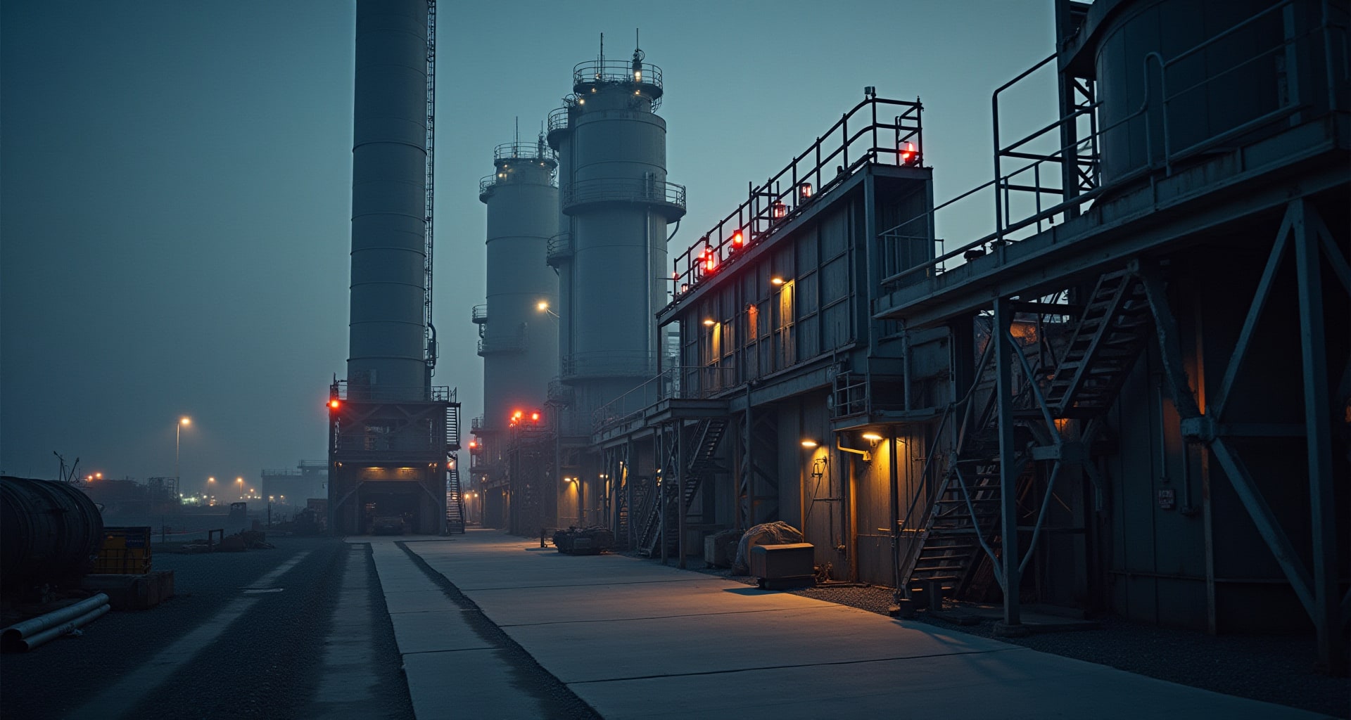 Russo NV-coatingteam past beschermende industriële coatings toe op een tank in de haven van Antwerpen