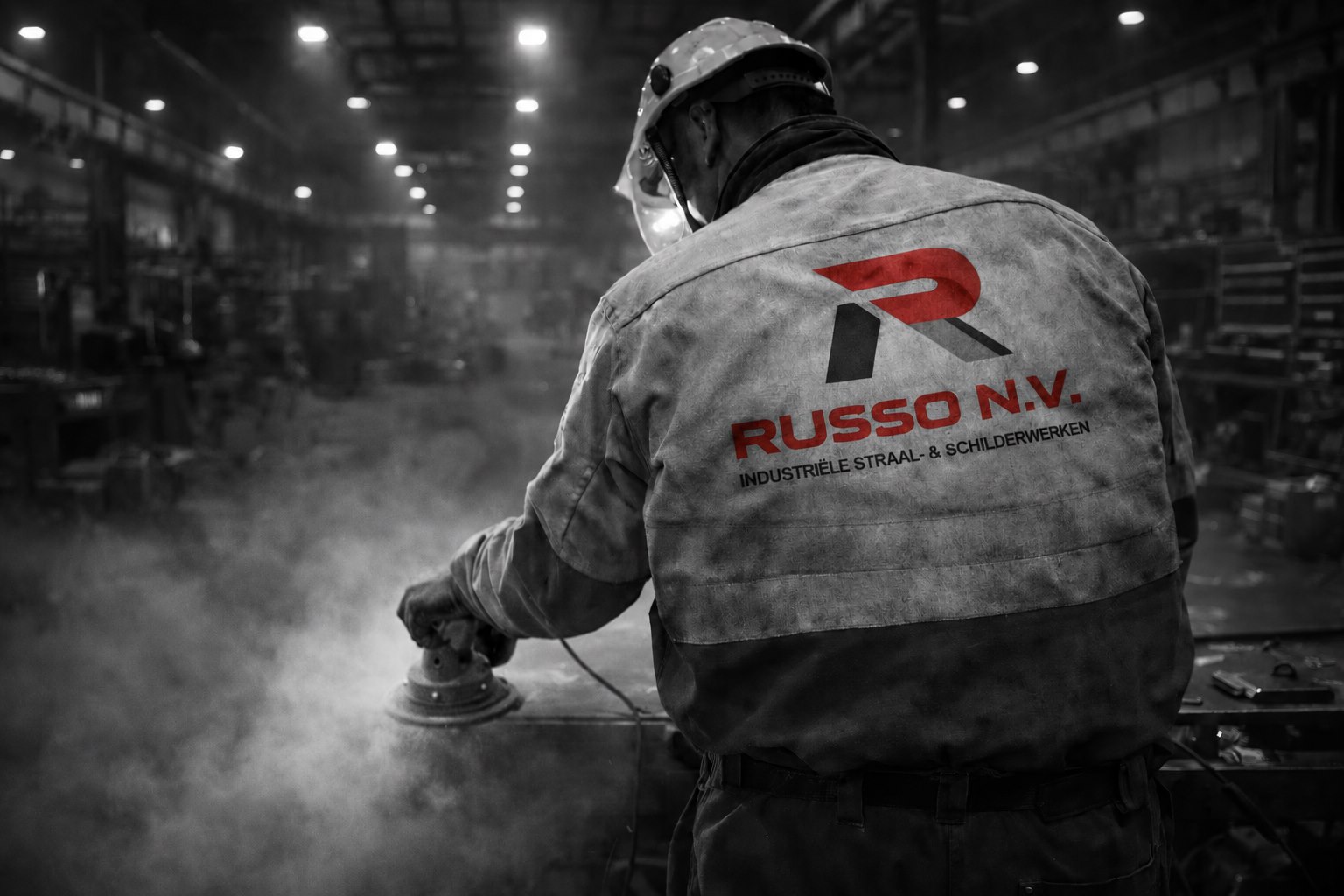 Team van Russo NV brengt industriële coatings aan op locatie in Antwerpen